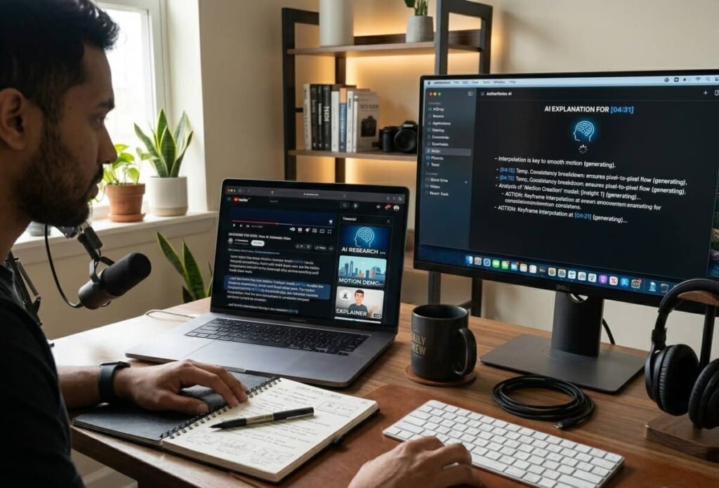 Can’t Find It? How to SeeTranscript on YouTube Faster, Create Timestamp Links, and Save Hours With AI Summaries (2026) How to Open Transcript on YouTube: A tutorial showing transcript panel and AI video notes workflow