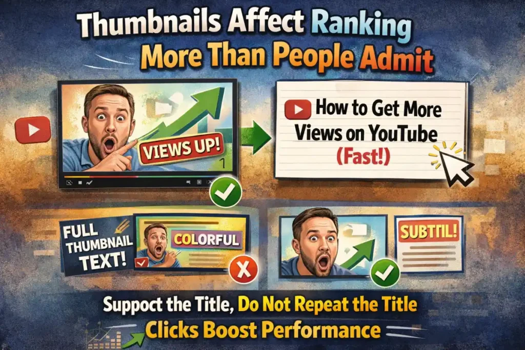 Article image showing that simple, supportive YouTube thumbnails can improve clicks and help videos perform better.